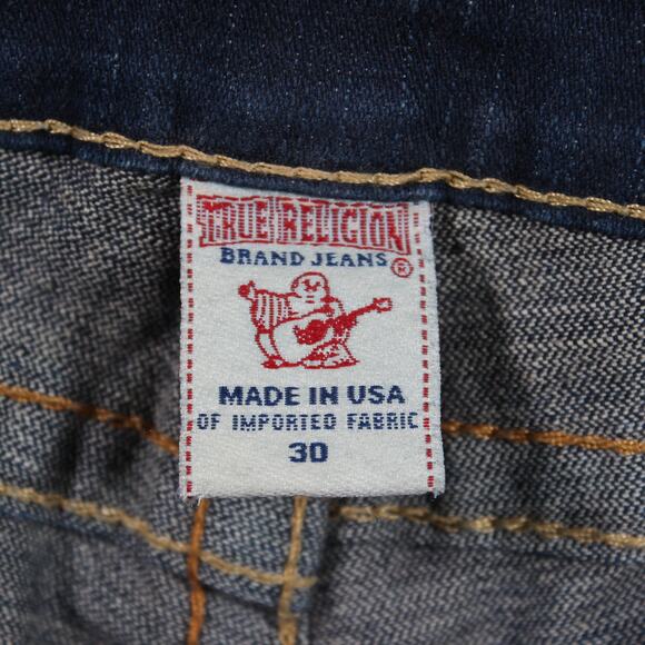 True Religion Jeans Womens 30 Blue Mid Rise Straight Lizzy Stretch Cropped - Picture 4 of 10